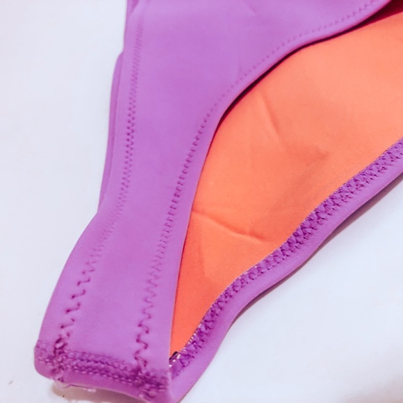 TRIANGL Neoprene Purple Coral Bikini Bottom Medium - Picture 2 of 5